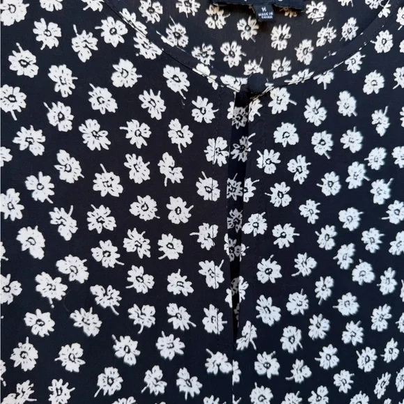 Madewell Black and White Patterned Midi Dress Size M - Picture 3 of 6